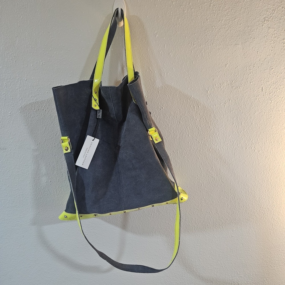 Aleanto Collezioni Perforated Suede Tote Bag – Made in Italy